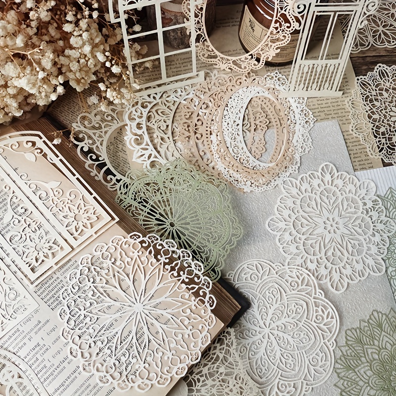 10 pcs Vintage Lace Hollow Mat - đánh giá và giá Ink Blotter Paper